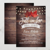 Herfst in Love Rustic Autumn Leaves Vrijgezellenfe Kaart (Voorkant / Achterkant)