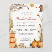 Herfst in Love Rustic Autumn Wedding Vrijgezellenf Uitnodiging Briefkaart (Voorkant)