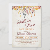 Herfst in Love Rustic Baby shower Invitation Kaart (Voorkant)