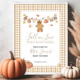 Herfst in Love Rustic Boho Herfst Baby shower Welk Poster
