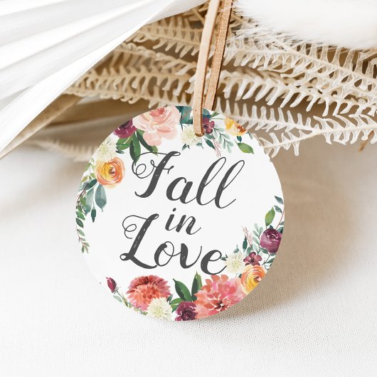 Herfst in Love Rustic Burgundy Floral Wedding Bedankjes Labels