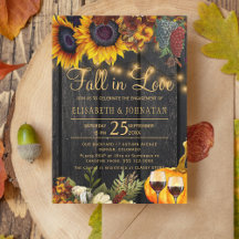 Herfst in Love Rustic floral wood verlovingsfeest