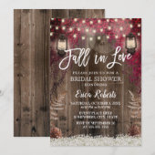 Herfst in Love Rustic Flower & Lantern Vrijgezelle Kaart (Voorkant / Achterkant)