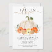 Herfst in Love Rustic Glitter Pumpkin Vrijgezellen Kaart (Voorkant)