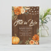 Herfst in Love Rustic Herfst Vrijgezellenfeest Kaart (Staand voorkant)