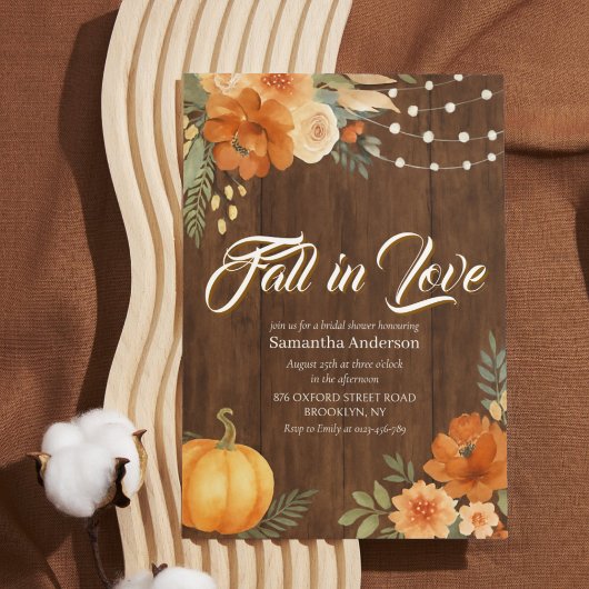 Herfst in Love Rustic Herfst Vrijgezellenfeest Kaart