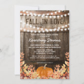 Herfst in Love Rustic Herfst Vrijgezellenfeest Kaart (Voorkant)