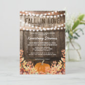 Herfst in Love Rustic Herfst Vrijgezellenfeest Kaart (Staand voorkant)