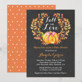 Herfst in Love Rustic Pumpkin Baby shower Uitnodig Kaart (Voorkant / Achterkant)