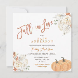 Herfst in Love Rustic Pumpkin Baby shower Uitnodig Kaart