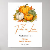 Herfst in Love Rustic Pumpkin Vrijgezellenfeest We Poster (Voorkant)