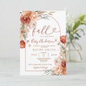 Herfst In Love Rustic Wildlower Arch Baby shower Kaart (Staand voorkant)