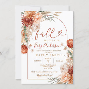 Herfst In Love Rustic Wildlower Arch Baby shower Kaart