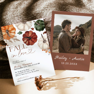 Herfst In Love Rustiek Boho Pompoen Vrijgezellenfe Kaart