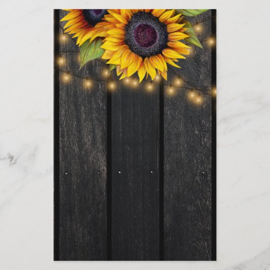 Herfst in Love Rustin country sunflower bruiloft (Achterkant)