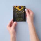 Herfst in Love Rustin country sunflower bruiloft Flyer (Hand)