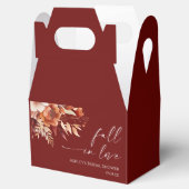 Herfst in Love Rusty Bourgondië Bloemen Vrijgezell Bedankdoosjes (Geopend)