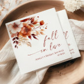 Herfst in Love Rusty Bourgondië Bloemen Vrijgezell Servet