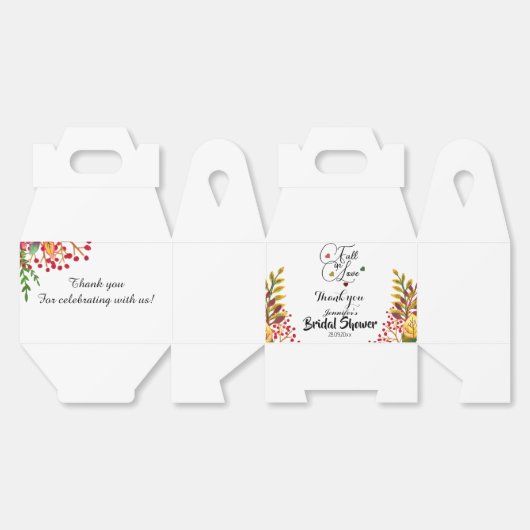 Herfst in Love Script Vrijgezellenfeest Bedankdoosjes (Ongevouwen)