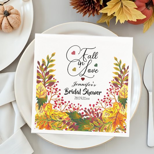 Herfst in Love Script Vrijgezellenfeest Servet