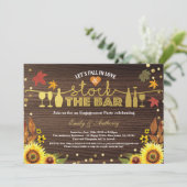 Herfst in Love Stock De bar verlovingsfeest Kaart (Staand voorkant)