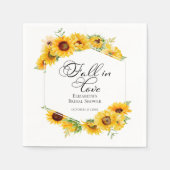 Herfst In Love Sunflowe Autumn Vrijgezellenfeest s Servet (Voorkant)