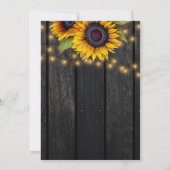 Herfst in Love sunflower of country bruiloft Kaart (Achterkant)