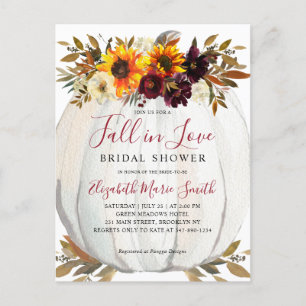 Herfst in Love Sunflower Red Pumpkin Vrijgezellenf Briefkaart