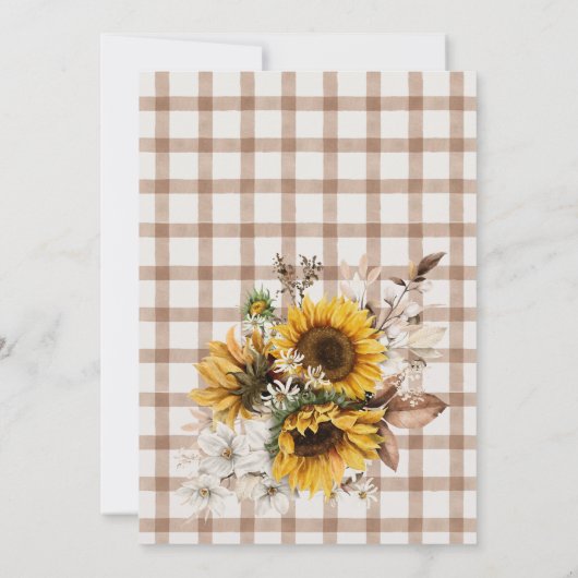 Herfst in Love Sunflowers Country vrijgezellenfees Kaart (Achterkant)