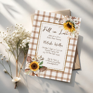 Herfst in Love Sunflowers Country vrijgezellenfees Kaart