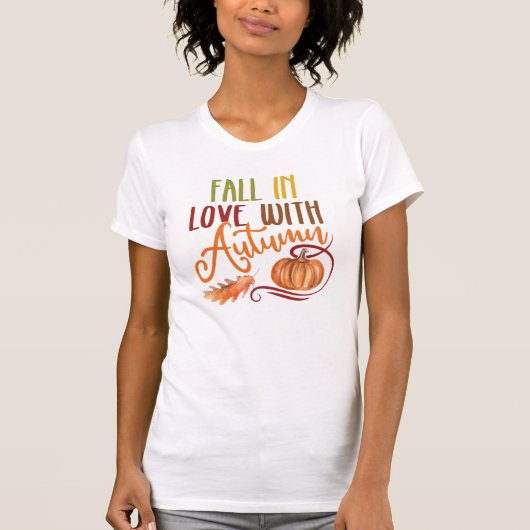 Herfst In Love T-shirt, Gezellige Herfstseizoenen T-shirt (Voorkant)