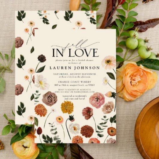 Herfst in Love Terracotta Garden Vrijgezellenfeest Kaart