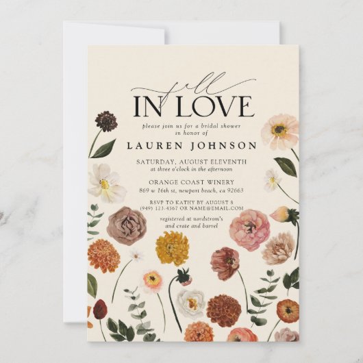 Herfst in Love Terracotta Garden Vrijgezellenfeest Kaart (Voorkant)