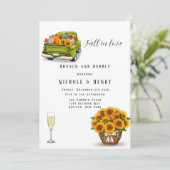 Herfst in Love Truck Pumpki Bubble & Bubble Kaart (Staand voorkant)