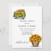 Herfst in Love  Truck Pumpkin Weduwen Shower Kaart (Voorkant)