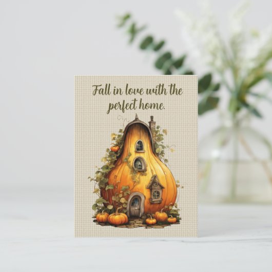 Herfst in Love Vastgoedmarketing Briefkaart (Staand voorkant)