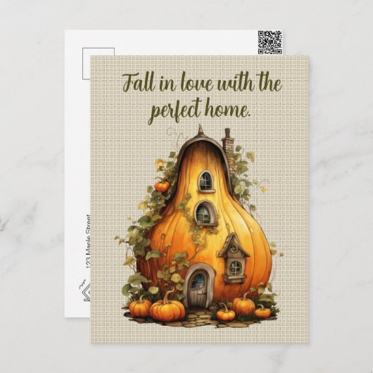 Herfst in Love Vastgoedmarketing Briefkaart (Voorkant / Achterkant)