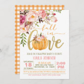 Herfst in Love Verloving Shower Invitation - OG Kaart (Voorkant / Achterkant)
