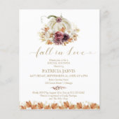 Herfst In Love Vrijgezellenfeest Budget Uitnodigin Flyer (Voorkant)