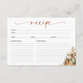 Herfst In Love Vrijgezellenfeest Recept Kaart (Voorkant)