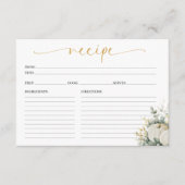 Herfst In Love Vrijgezellenfeest Recept Kaart (Voorkant)