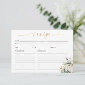 Herfst In Love Vrijgezellenfeest Recept Kaart (Staand voorkant)