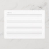 Herfst In Love Vrijgezellenfeest Recept Kaart (Achterkant)