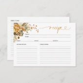 Herfst In Love Vrijgezellenfeest Recept Kaart (Voorkant / Achterkant)