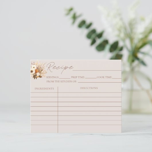 Herfst In Love Vrijgezellenfeest Recept Kaarten (Staand voorkant)