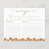 Herfst In Love Vrijgezellenfeest Recept Kaarten (Voorkant)