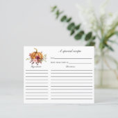 Herfst in Love Vrijgezellenfeest Recipcard (Staand voorkant)