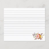 Herfst in Love Vrijgezellenfeest Recipcard (Achterkant)