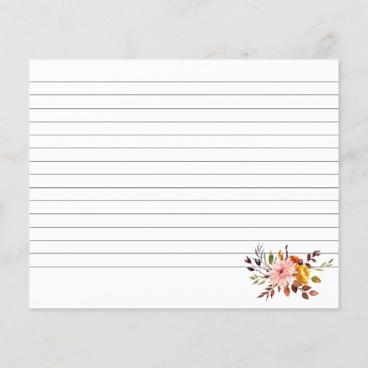 Herfst in Love Vrijgezellenfeest Recipcard (Achterkant)