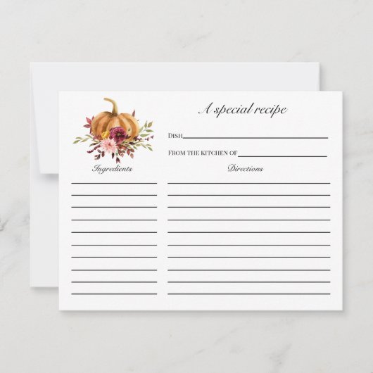 Herfst in Love Vrijgezellenfeest Recipcard Kaart (Voorkant)